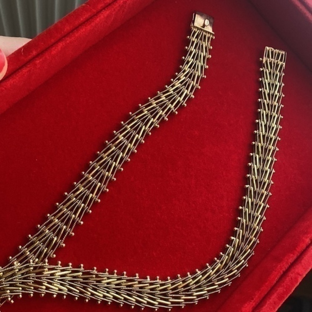 Necklace chain magnificent jewelry 14K Tri-Color Gold🌲 “Pine” solid gold 58.8gr - Picture 15 of 15